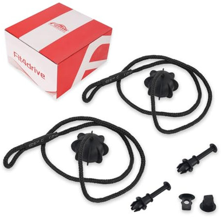 Fit4drive 1 Paar Hutablage-Saiten für den Innenraum, mit 2 Cliphaltern, Auto-Paketablage-Kordeln für VW Golf 6, 5, 4, MK6, GTI R20