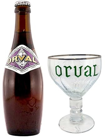 Orval Trappist Bierglas Special Edition, Grüne Gravur, Sammlerglas, 17cl oder 33cl (kleines Glas)