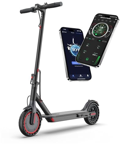 MAXSHOT Electric Scooter for Adults, 8.5/10/14 Tires, 19/22Mph, 350W/500W Motor, 21-28 Miles Range, Folding E-Scooter with Dual Suspension,APP Control