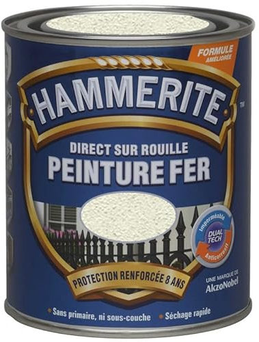 Hammerite fer forgé 0.75l blanc