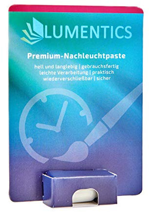 LUMENTICS Pasta luminosa premium – Colore dell'orologio fosforescente al buio. Colore delle lancette luminose., Naturale-blu-verde, 2 g