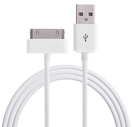 NOVAGO cable 30 broches compatible avec Phone 3, Phone 4, Phone 4s, Pad, Pad 2,Pad 3, Pod Nano 1/2/3/4/5/6, Pod Touch 1/2/3/4, Pod Classic 1/2/3 Câble de recharge 2 Mètres