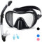 Supertrip Trocken Schnorchelset mit Anti-beschlag Taucherbrille Panorama Blickfeld gehärtete wasserdichte Gläser Schnorchelbrille Taucherset für Erwachsene Unisex Trockenschnorchel