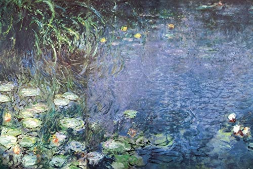 1art1 Claude Monet Seerosen, Morgen Selbstklebende Fototapete Poster-Tapete 180x120 cm