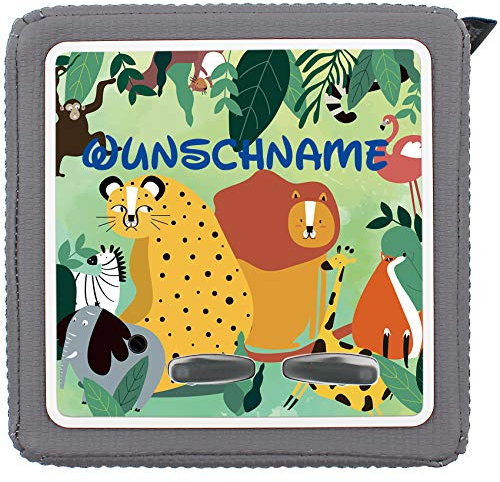 yabaduu Schutzfolie Schutzcover für Toniebox mit Namen Personalisiert Passgenau Selbstklebend Kindgerecht Folie für Kinder Spielzeug Y031 (Nr. 4 Safari, Mit Wunschname)