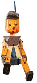 Wohnideen Kupke Handgefertigte Figur Pinocchio ca. 28cm aus Naturholz