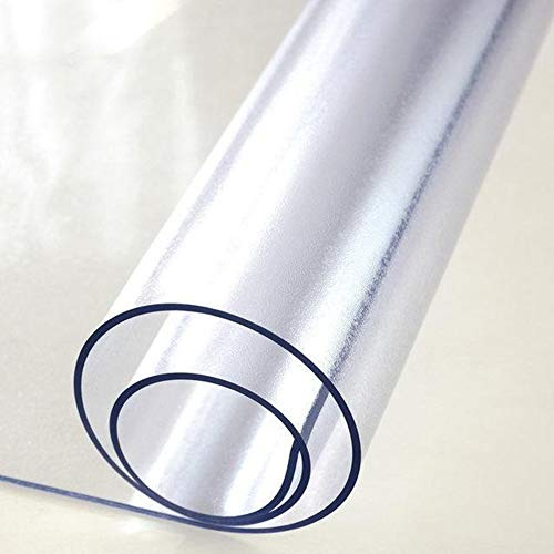 Tapis de Bureau Transparent 150 x 60 cm - Grand Tapis de Souris en PVC Résistant à la Chaleur et Imperméable pour Ordinateur Portable au Bureau et à la Maison