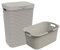 Rotho Country Wäscheset 2tlg. 55l, 40l, Kunststoff (PP) BPA-frei, cappuccino, 55l, 40l