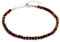 BERGERLIN Tigerauge Fußkette braun - facettiertes, braunes Fußkettchen - Silber - M-L