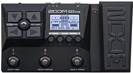 ZOOM G2X FOUR kompaktes Multi-Effekt Expressionspedal für Gitarre | Amp-Modelling, Effekt-Modelling von Boutique-Pedalen, IR-Technologie für Bühne & Studio