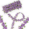 BOFUNX 5 Yard 20mm Spitzenborte Blumen Spitzenband Lila Dekoband Stickerei Blümchen Zierband für DIY Nähen Basteln Hochzeit Party Home Deko