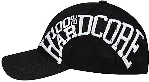 100% Hardcore Herren Strapback Cap Kappe Essential, Black, One Size