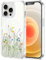Unov Hülle Kompatibel mit iPhone 15 Pro Hülle klar Transparent Kompatibel mit Magsafe Geprägtes das Muster Stoßdämpfung Stoßfängerschutz Stoßfest rutschfest Schlanke Schutzhülle (Blumen Blumenstrauß)