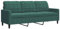 vidaXL Divano a 3 Posti Verde Scuro 180 cm in Velluto, Divano, Divano da Salotto, Divano in Velluto, Divano Imbottito, Divano a Tre posti, divanetto
