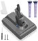 Waitley V7 Akku, 6000mAh Ersatzakku für Dyson V7 Akku Kompatibel SV11 V7 Absolute V7 Animal V7 Motorhead V7 Trigger V7 Car+Boat V7 Fluffy V7 HEPA V7 Mattress Staubsauger mit 2 Filter