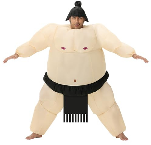 Aufblasbares Sumo-Kostüm, Wrestler-Anzug, Kostüme für Erwachsene und Kinder, lustiger Ganzkörper-Anzug, Halloween-Party, fetter Anzug (Erwachsene)
