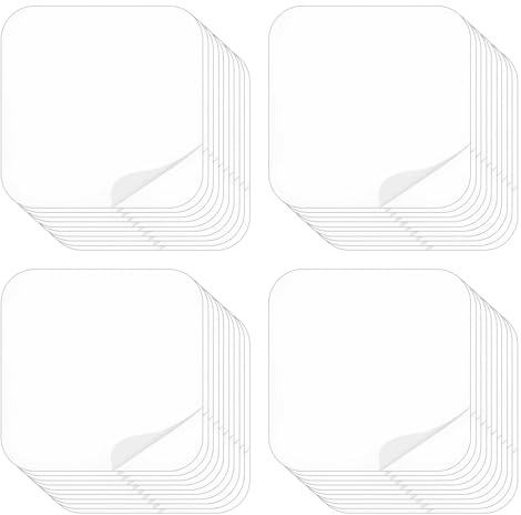 Cosswe 40 Stück Nano Klebepads Transparent, Klebepads Doppelseitig Extra Stark,Spurloses Waschbares Klebeband Extra Stark,Transparent Ablösbares für Wände, Teppich, Fliesen, Küche