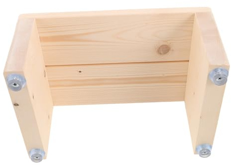 DECOMELODY Trästegspall för Badrum Halkfri Träpall med Ergonomisk Design Säker Badkarshjälp för Vuxna Äldre Seniorer Inomhus Dusch och Badkar Stöd