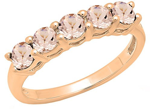 DazzlingRock Collection - 14 Kt Rotgold Rundschliff pink/rosa Morganite