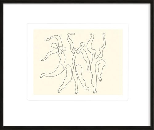 artissimo, hochwertiger Kunstdruck gerahmt, 63x53cm, AG4128, Pablo Picasso: Drei Tänzer/Trois danseuses/dancer, Poster mit Rahmen, gerahmtes Bild, Siebdruck, Wandbild, Wanddekoration
