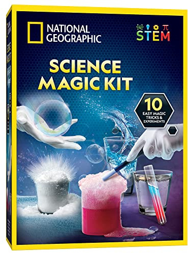 Blue Marble National Geographic Magic Chemistry Set – Science Kit for Kids with 10 Amazing Magic Tricks, STEM Projects and Science Experiments, Science Toys, Great Gift for Boys and Girls 8-12