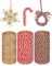 KAHEIGN 3Pcs Weihnachts-Garn Weihnachten Juteschnur und Baumwollschnur, 100m Rot Weiß Grün Bastelschnur für Geschenkverpackungen und Weihnachten Basteln