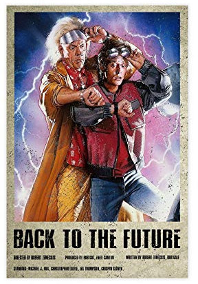 weqwe Film zurück in die Zukunft 2 Leinwand Poster Schlafzimmer Dekor Sport Landschaft Büro Zimmer Dekor Geschenk 50 x 75 cm Unframe style1