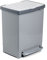 TATAY Cubo de Reciclaje 25L con Pedal | Separador Interior para 2 Residuos | Uso Interior y Exterior | Apto para Bolsas de 30L | Plástico Resistente Libre de BPA | 33,5x31x42 cm, Gris