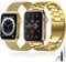 baklon 2 Piezas Compatible Con Correa Apple Watch 38mm/40mm/41mm/42mm(Series 10), Inoxidable Bracelet de Compatible Con iWatch Series SE/SE2/Ultra2/Ultra/10 9 8 7 6 5 4 3 2 1,oro