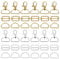 Csirnto 36 Stück Karabiner für Taschen 25mm Drehgelenk Karabinerhaken Schlüsselanhänger D-Ringe Leiterschnallen Schiebeschnalle Gurtversteller für DIY Geldtasche Taschenzubehör, Gold und Silber
