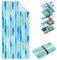 Fit-Flip Strandtuch XXL - Mikrofaser Badetuch - Strandtücher leicht und schnelltrocknend - 100% recyceltes Mikrofaser Handtuch - Strandhandtuch zum Baden (Aquarell Stripes 160x90cm)