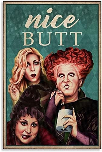 ANMAC Leinwandbild, 50 x 70 cm, kein Rahmen, Vintage-Poster, Hocus Pocus, schöne Leinwand, Kunstposter und Wandkunst, Bilddruck, modernes Familienschlafzimmer, Dekorationsposter