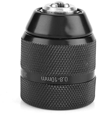 Keyless Drill Chuck, 3/8 Thread 0.8mm-10mm Keyless Metal Self-locking Drill Chuck for Hand Electric Drill, Power Drill Parts & Accessories