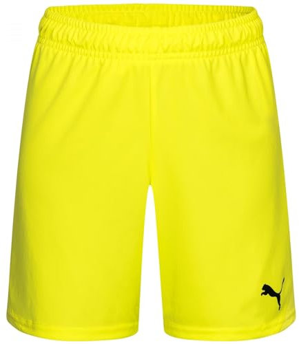 PUMA Unisex Teamgoal Jr Strick Shorts, Fluro Yellow PES-puma Black, 128 EU