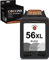 COCCINK 56XL (1 Schwarz) Wiederaufbereitete Druckerpatronen Ersatz für HP 56 XL für OfficeJet 4212 4215, Photosmart 7450 7762 7960, PSC 1210 1215 1315, DeskJet 450ci 5150 5550 Drucker