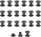 JJWNMLL Lot de 20 vis Chicago M5x7mm Chicago Vis de reliure Chicago Rivet à clous en métal Vis Chicago à tête cruciforme pour ceinture en cuir Bricolage Livre de scrapbooking - noir brillant