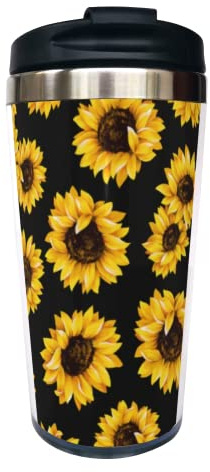 Fenmshairy Sunflower Travel Coffee Mug 13 Oz, Floral Stainless Steel Insulated Tumbler Cup with Lid for Men & Women, Perfect Mother's Day, Birthday & Christmas Gift for Best Friend, Bestie, Sister