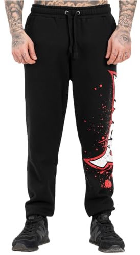 Tapout Herren Jogginghose Normale Passform Splashing Jogger Black/Red/Ecru S