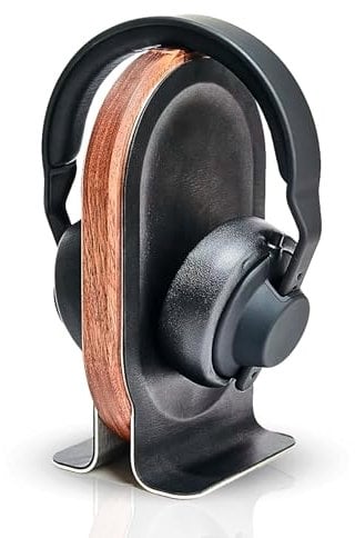 GeekWood Headphone Stand Wood Bariloche - Balolo Desk Headset Holder - Grovemade Headset Stand - Gaming Headset Stand - Wood Headphones Hook for desk - Oakywood Headphone Holder (Walnut)