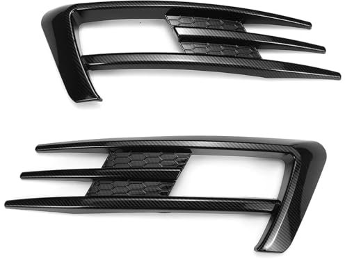 Auto Anteriore Griglia Per Per Golf 7 MK7 2014-2017 Fendinebbia Sopracciglio Coltello Decora ABS Paraurti Auto Griglia Copertura Fendinebbia Anteriore Trim Auto Griglia Anteriore(Carbon Fiber)
