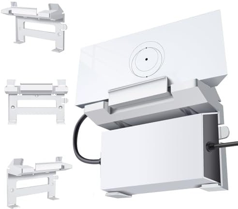 TNP for Starlink Gen 3 Router Mount - Wall Bracket Mounting Kit for Starlink V3 Mesh WiFi Router & Power Supply - 2 in 1 Space Saving Wall Mount Internet Modem Holder for Home & Office Use