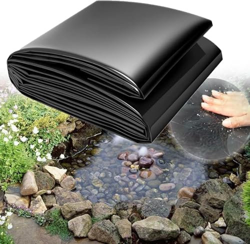 Gartenteichfolie, undurchlässige Koi-Poolfolie, Gummi-Teichunterlage for Springbrunnen, Aquakultur und Flussböschungen, feuchtigkeitsbeständig, strapazierfähige Teichfolie(8x4.0m(26.2x13.1ft))