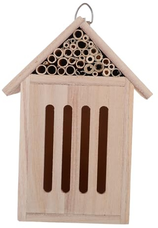 SOIMISS Insektenhaus aus Holz für Garten Bienenhaus Insektenhotel für Draußen Unterschlupf für Marienkäfer Schmetterlinge und Mauerbienen