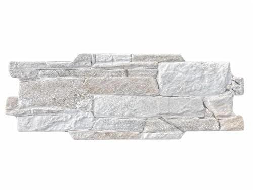 Stock Ceramiche 1 SCATOLA DI PIASTRELLE 1' SCELTA MADE IN ITALY in Gres Porcellanato EFFETTO PIETRA, Grigio e Beige, 16x40 cm, composta da 14 Pezzi, ogni scatola sviluppa 0,90 MQ