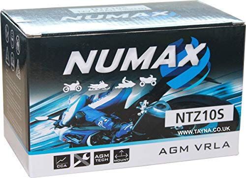 Batterie Numax AGM SLA scellée YTZ10S 12 V 8,6 AH 190 AMPS EN