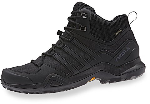 adidas Terrex Swift R2 Mid GTX, Herren Trekking- & Wanderhalbschuhe, Schwarz (Negbas/Negbas/Negbas 000), 39 1/3 EU