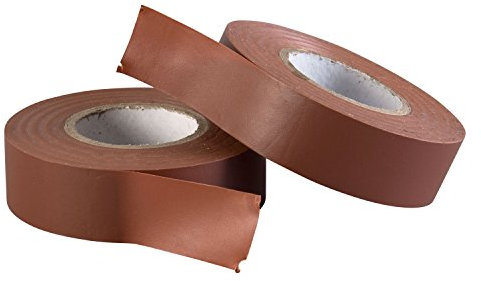 GOCABLETIES - Cinta aislante marrón de 19 mm x 20 m para instalaciones eléctricas - Autoadhesiva y resistente para proteger, agrupar y reparar cables - 2 Rollos