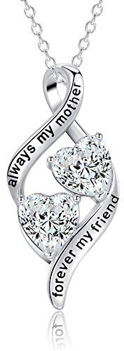 CERSLIMO Halskette Silber 925, Geschenk Muttertag Kette für Mutter mit Geschenkbox, Herzkette Anhänger Muttertagsgeschenk Geburtstagsgeschenk für Mama Damen Frauen