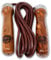RingMaster Genuine Leather Pro Skipping Rope Jump Wooden Fitness Boxing Cardio Exercise
