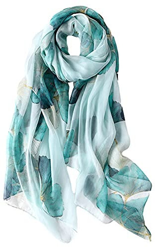 STORY OF SHANGHAI Seidenschal Damen 100% Seide, 30+ Farben XXL Blumen Seidentuch, Stola für Abendkleid Hochzeit, Seide Schal Halstuch, 175 * 110cm YDYH-04